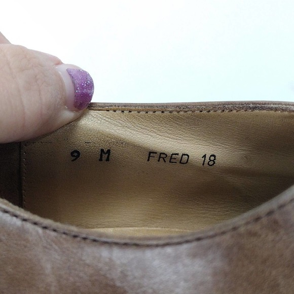 Saks Fifth Ave Mens Fred Cap Toe Lace up Brown Leather Oxford Shoes Size 9M main image 7